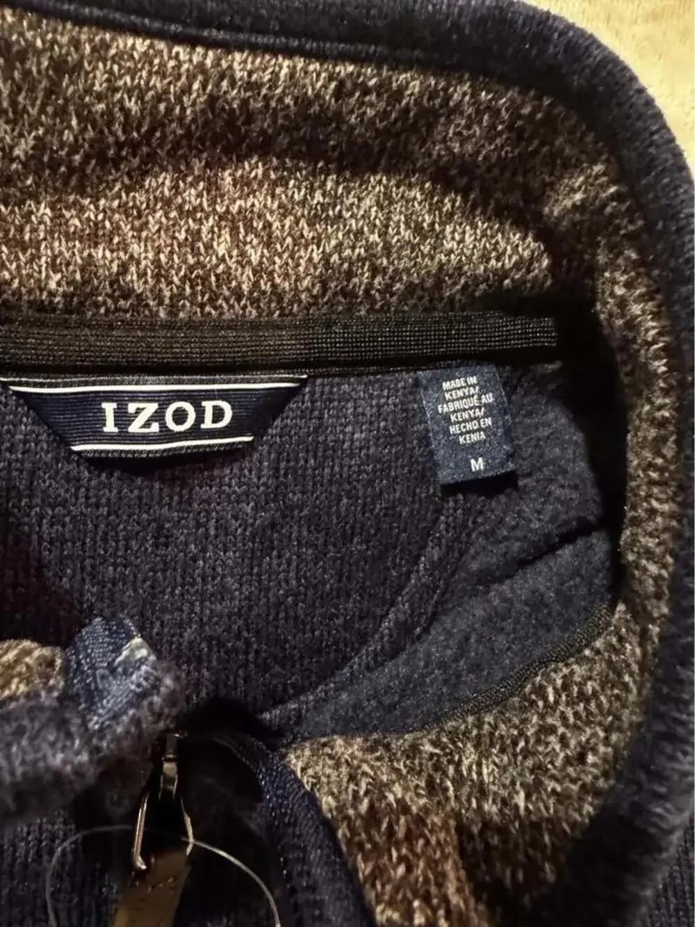 IZOD Blue 1/4 Zip Pullover Men’s Medium